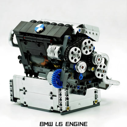 Trilumity Building Block Set: Motorised Inline-6 BMW Engine | German Performance Legend (743-Piece)