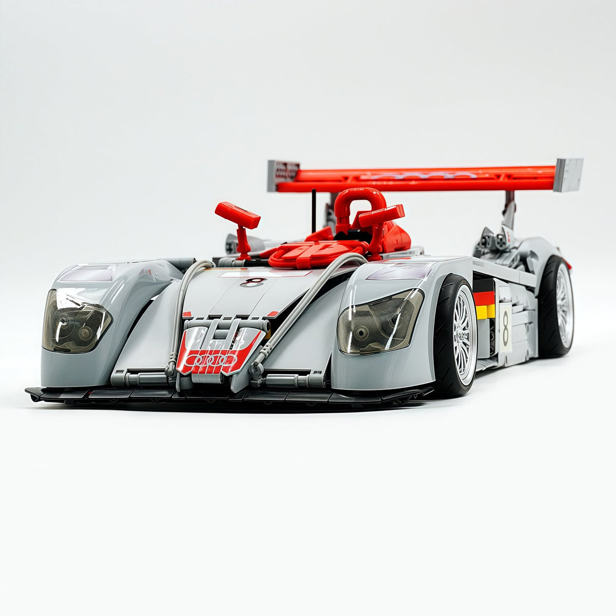 Trilumity Building Block Set: 1:8 Audi R8 Lmp 2000 | Remote Controlled | Genuine Authorization | 2426-Piece