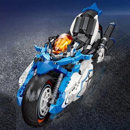 JieStar MOC Building Block Set: CYBERANGEL Concept Motorcycle, Model 58013