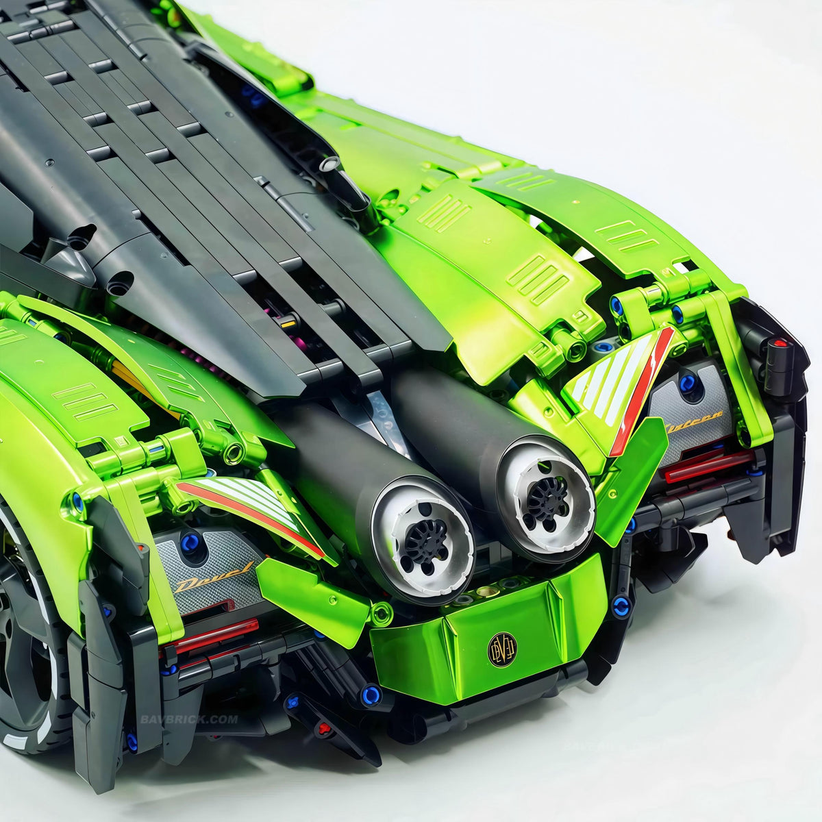 Trilumity Building Block Set: 1:8 Devel sixteen V16 | Neon Green Custom Edition | Officially licensed (4016Piece)