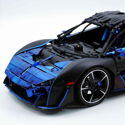 Trilumity Motorized Building Block Set: 1: 8 Woking Hypercar Track Focus, Aerodynamic Brilliance, Mirror Customized Edition (3862-Piece)