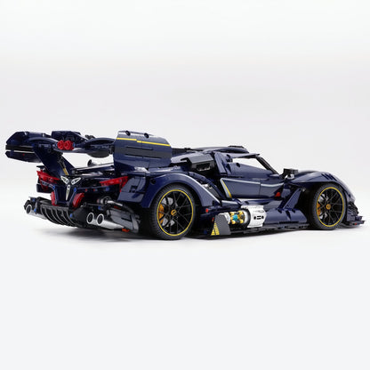 Trilumity Building Block Set: 1:8 Apollo Ie Hypercar — Midnight Edition | Starry Blue Exterior (3656Piece)