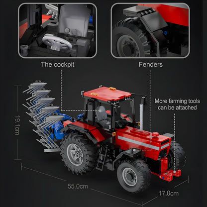 Trilumity Plowing Tractor Building Block Set, Remote Control, 1,675-Piece