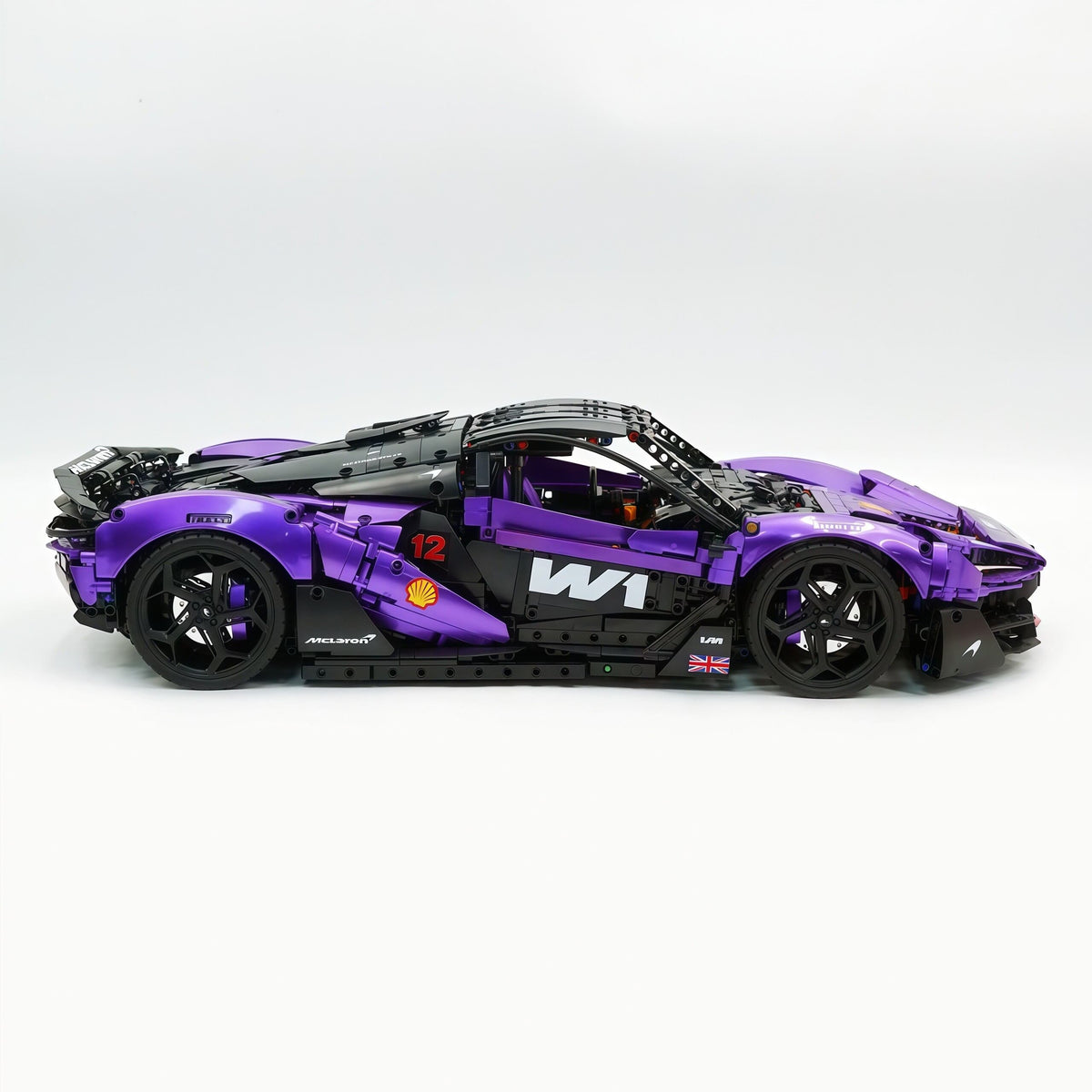 Trilumity Motorized Building Block Set: 1:8 The Ultimate British Woking Hypercar | Pearlescent Purple Custom Edition | Shipped in Original Gift Box
