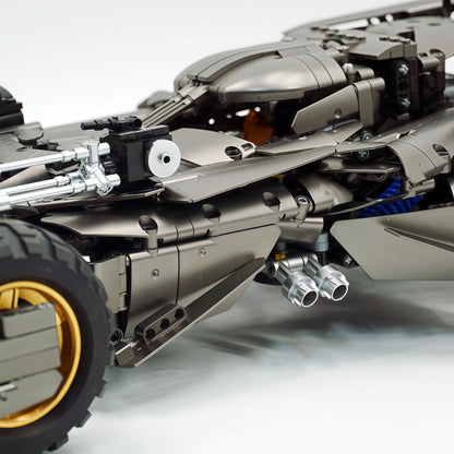 Trilumity Motorized Building Block Set: 1:8 Superhero Batman Car Set | Gun Gray Metallic Edition (2851-Piece)