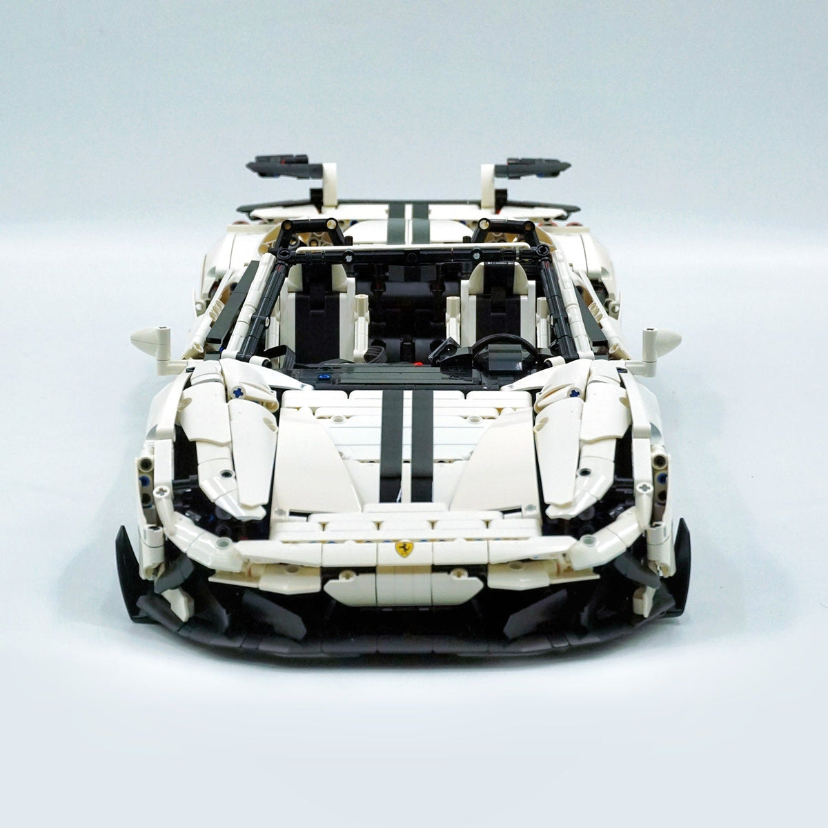 Trilumity Building Block Set: 1:8 The Ultimate Turbo V8 GT Convertible, White Goddess Custom Edition (3781-Piece)
