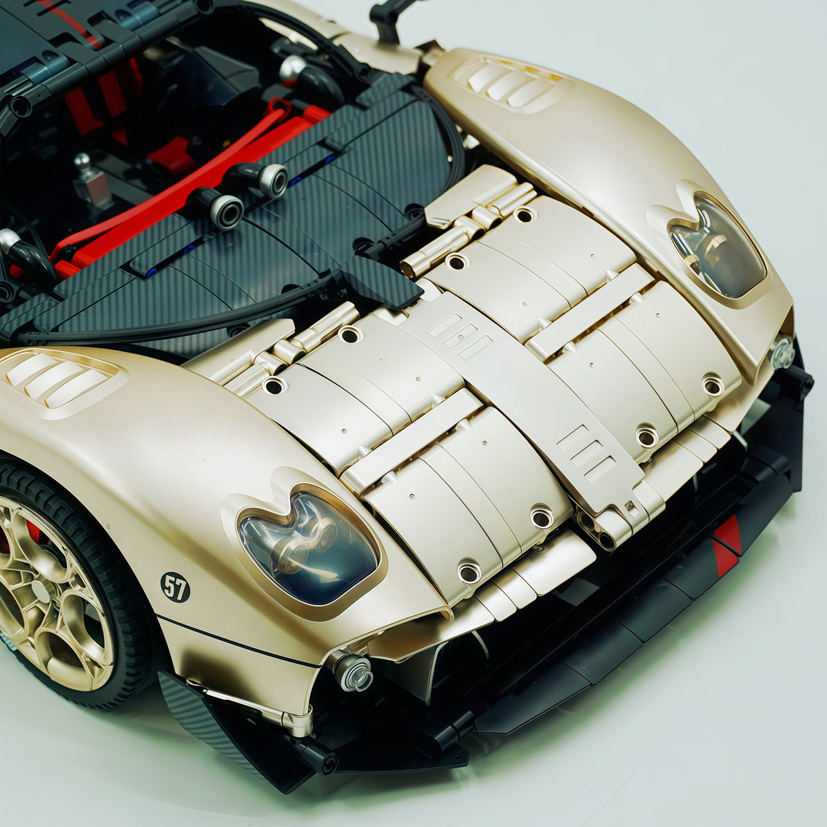 Trilumity Building Block Set: 1:8 The Ultimate Pagani Utopia Supercar | Limited Edition Champagne Gold V12 Italian Exotic (3314Piece)