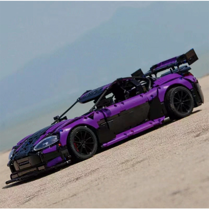 Trilumity Building Block Set: 1: 8 Aston Martin Vantage GT3 Supercar Set, Legendary Racing Dna | Jaw-Dropping Purple Finish (3850-Piece)