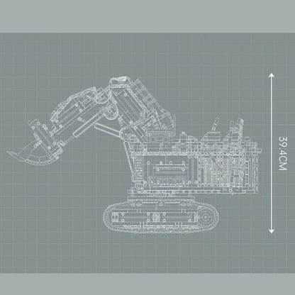 Mould King MOC Motorized Building Block Set: Liebherr R9800 Excavator, Model K17048