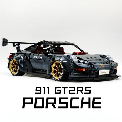 Trilumity Motorized Building Block Set: 1: 8 Porsche Gt2 RS, Limited Mirror Electroplated Edition (3389-Piece)