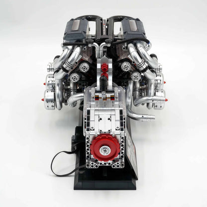 Trilumity Building Block Set: Large W16 Engine | French 16-Cylinder Engine Set (2520-Piece)