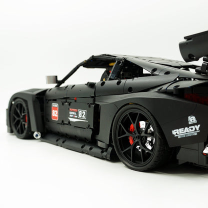 Trilumity Building Block Set: 1: 8 BMW M4 GT3 Building Set, Custom Barrel Matte Black Paint, The Ultimate Collectible (4556Piece)