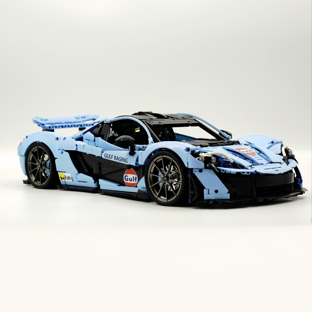 Trilumity Building Block Set: 1: 8 The Ultimate British Hybrid Hypercar | Gulf Blue Custom Edition(3893-Piece)