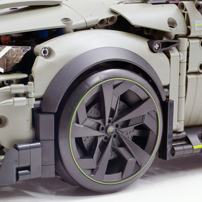 Trilumity Motorized Building Block Set: 1:8 The Ultimate Italian Super Suv | Remote Controlled | Grey Plating Limited Edition- 3223Piece