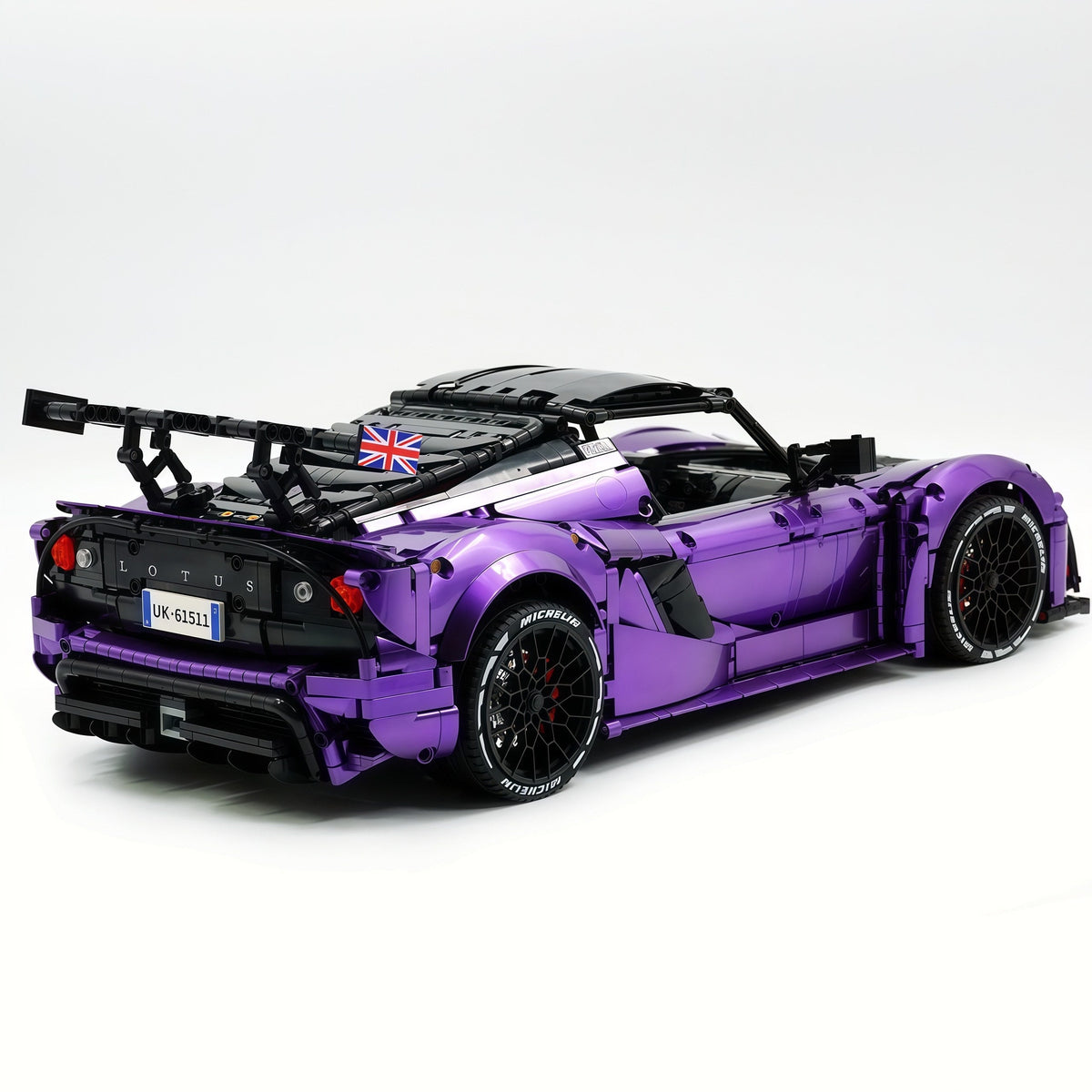 Trilumity Building Block Set: 1:8 Lotus Exige Cup 430 | Rare Amethyst Color Enamel Paint | Officially Licensed Edition (3730-Piece)