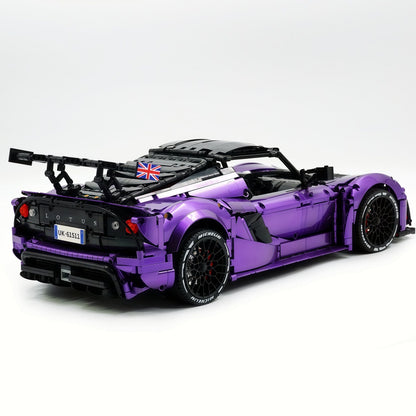 Trilumity Building Block Set: 1:8 Lotus Exige Cup 430 | Rare Amethyst Color Enamel Paint | Officially Licensed Edition (3730-Piece)