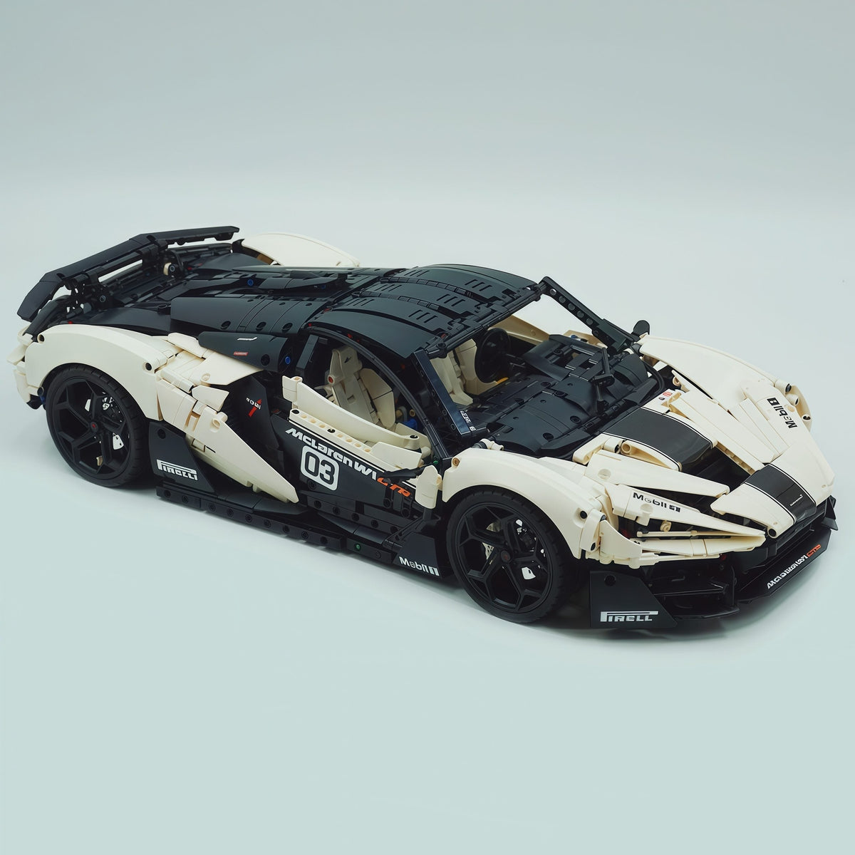 Trilumity Motorized Building Block Set: 1:8 The Ultimate British Woking Hypercar | White Custom Edition | Shipped in Original Gift Box (4200+-Piece)