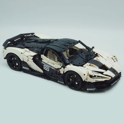 Trilumity Motorized Building Block Set: 1:8 The Ultimate British Woking Hypercar | White Custom Edition | Shipped in Original Gift Box (4200+-Piece)