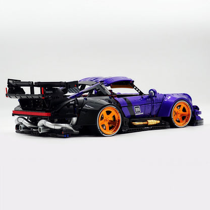 Trilumity Motorized Building Block Set: The Ultimate Widebody Porsche 964 RWB, Widebody German Coupe (3950-Piece)