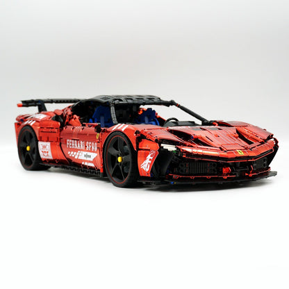 Trilumity Motorized Building Block Set: 1:8 Xx Track Hybrid Red Plating Limited Color, The Ultimate Supercar, More Than 12 Features