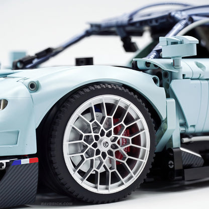 Trilumity Motorized Building Block Set: 1:8 French Hybrid V16 Hypercar | A Precision Blue Beast | Ultimate Collector's Item (3719-Piece)