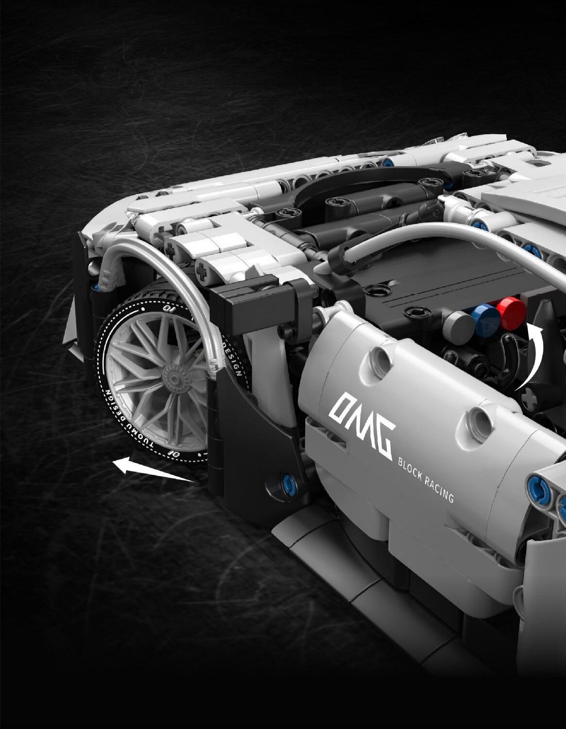 Trilumity Building Block Set: 1:14 Mercedes-Benz AMG One Supercar (1164Piece)