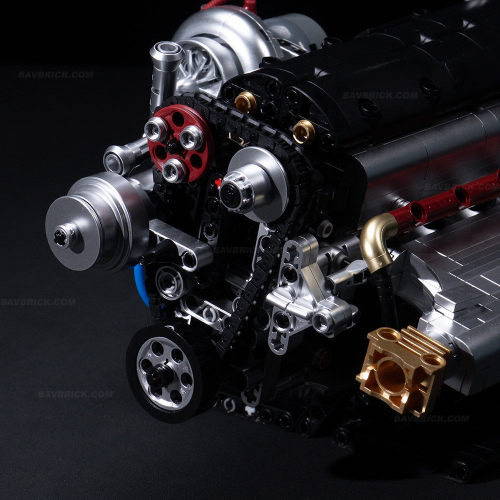 Trilumity Building Block Set: 2Jz-Gte Engine | Single Turbo Japanese Inline 6 Engine(974Piece)