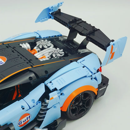 Trilumity Building Block Set: 1:8 Aston Martin Vulcan | Gulf Blue Custom Edition | 3794+-Piece