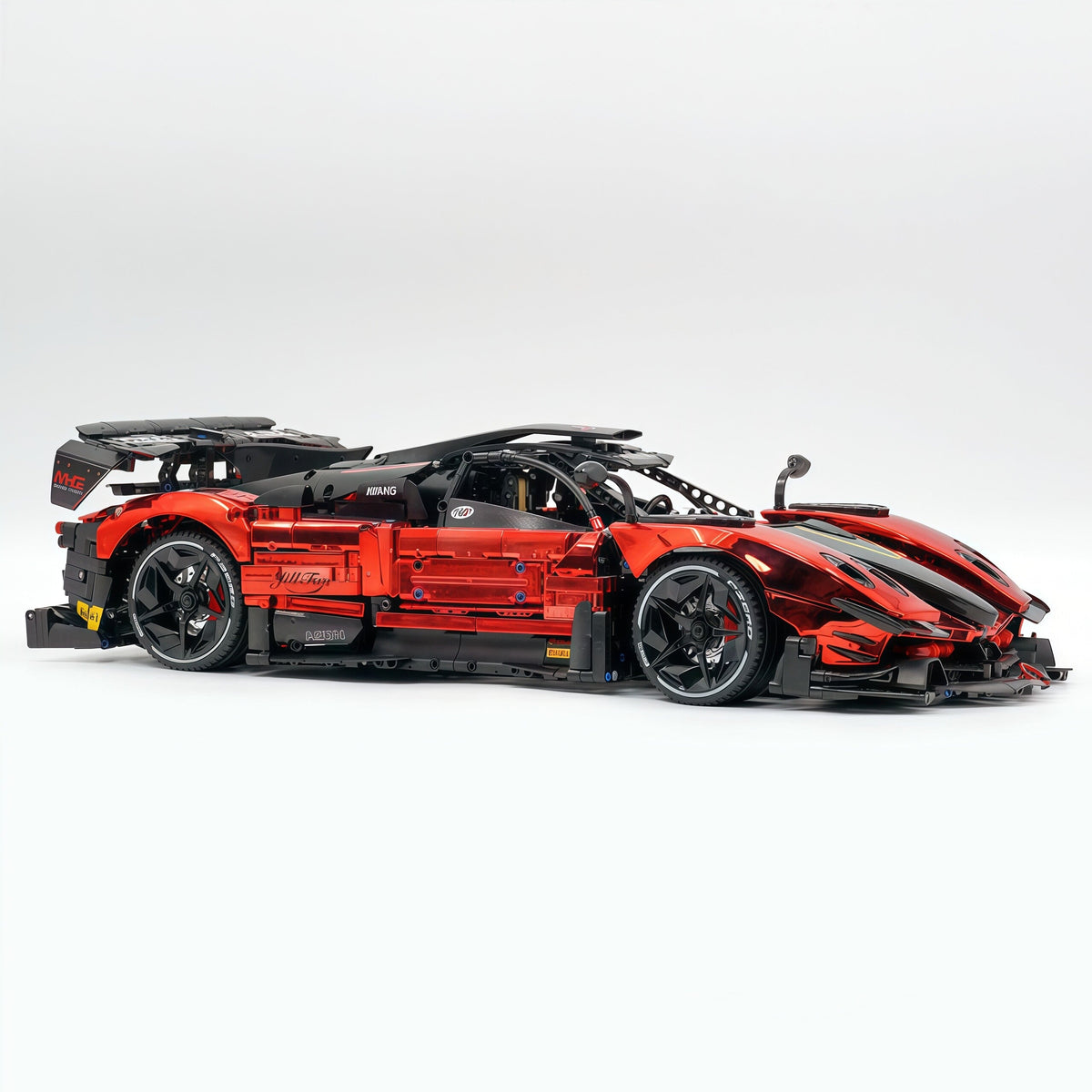 Trilumity Building Block Set: 1:8 Pagani Zonda R | Mirror Blood Red Paint Italian Hypercar (3300+-Piece)