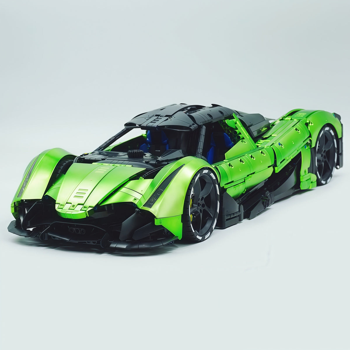 Trilumity Building Block Set: 1:8 Devel sixteen V16 | Neon Green Custom Edition | Officially licensed (4016Piece)