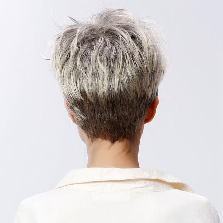 Trilumity Straight Wig in White, cap and adjustable band construction