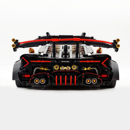 Trilumity Motorized Building Block Set: 1:8 Lamborghini Veneno Limited Edition Obsidian V12 Supercar | 64cm | Remote Controlled | 3809-Piece