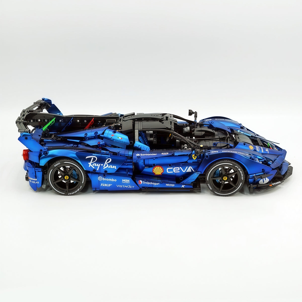 Trilumity Motorized Building Block Set: 1:8 The Ultimate Italian Hybrid Hypercar Evo | Matte Sapphire Blue Custom Edition (4058Piece)