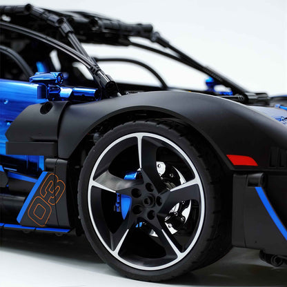 Trilumity Motorized Building Block Set: 1: 8 Woking Hypercar Track Focus, Aerodynamic Brilliance, Mirror Customized Edition (3862-Piece)
