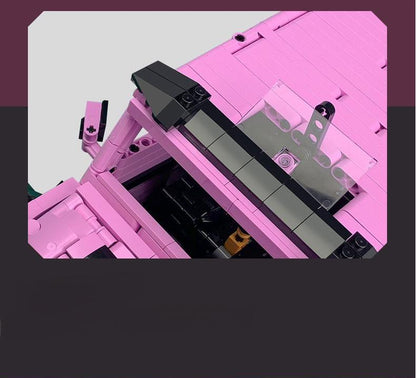 Trilumity Building Block Set: 1:8 Pink Mercedes-Benz G800 4×4 Squared Brabus (2687+Piece)