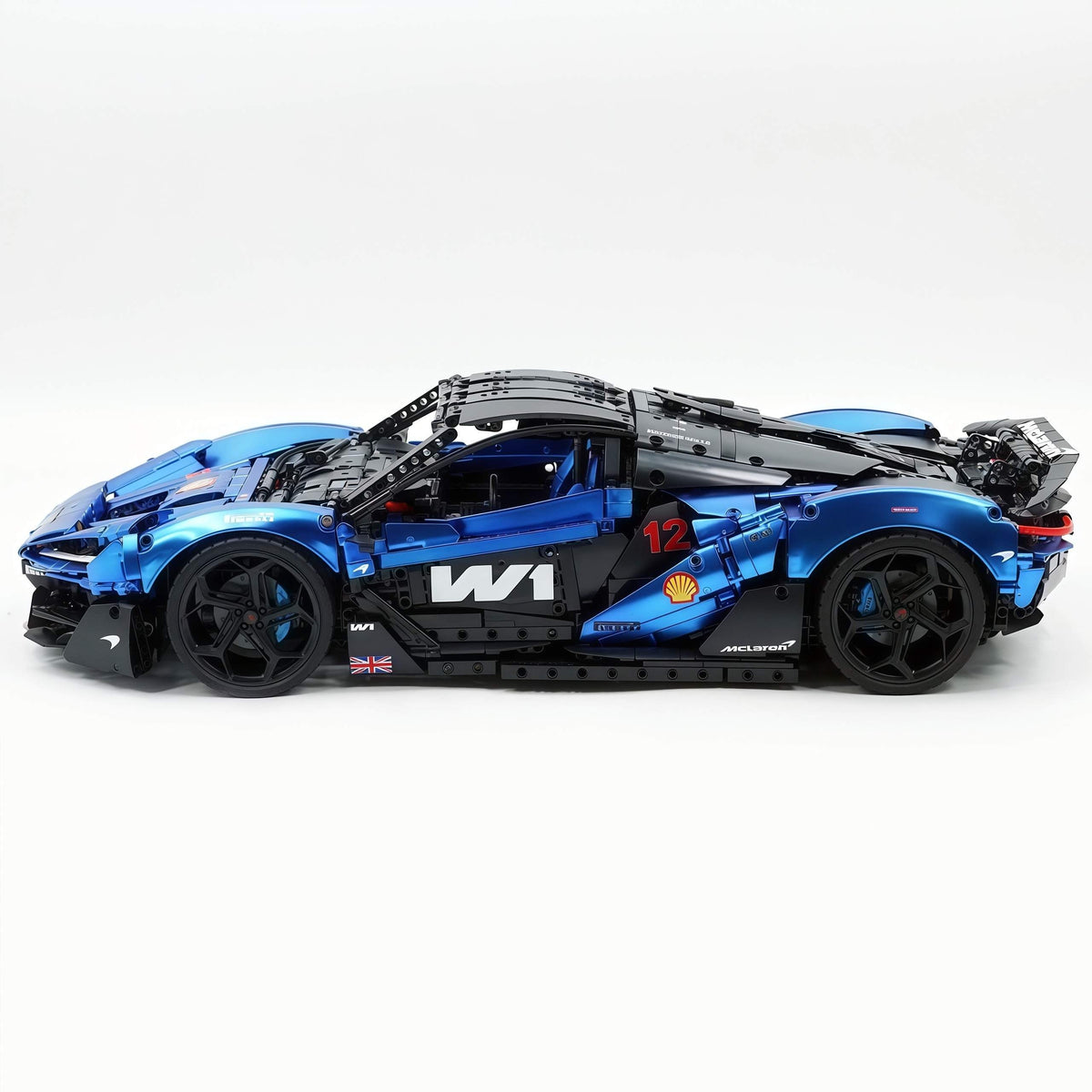 Trilumity Motorized Building Block Set: 1:8 The Ultimate British Woking Hypercar | Electric Sapphire Blue Custom Edition | Shipped in Original Gift
