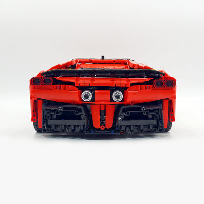 Trilumity Building Block Set: 1:8 Ferrari Sf90 Hypercar | Mechanical Linkage Version (3797-Piece)