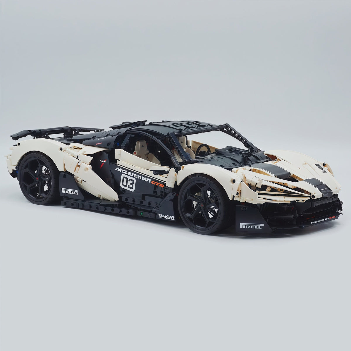 Trilumity Motorized Building Block Set: 1:8 The Ultimate British Woking Hypercar | White Custom Edition | Shipped in Original Gift Box (4200+-Piece)
