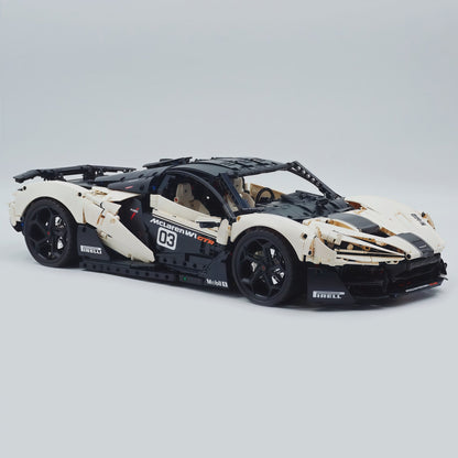 Trilumity Motorized Building Block Set: 1:8 The Ultimate British Woking Hypercar | White Custom Edition | Shipped in Original Gift Box (4200+-Piece)