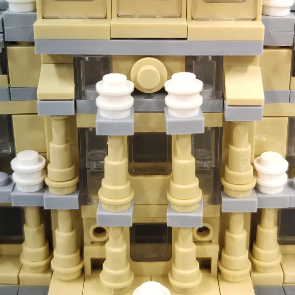 Wange MOC Building Block Set: Paris The Louvre, Model 4213