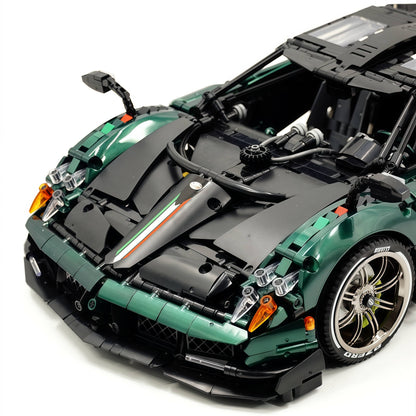 Trilumity Building Block Set: 1: 8 Pagani Huayra Bc Violet Paint finish Customized Ultimate Edition (4708-Piece)