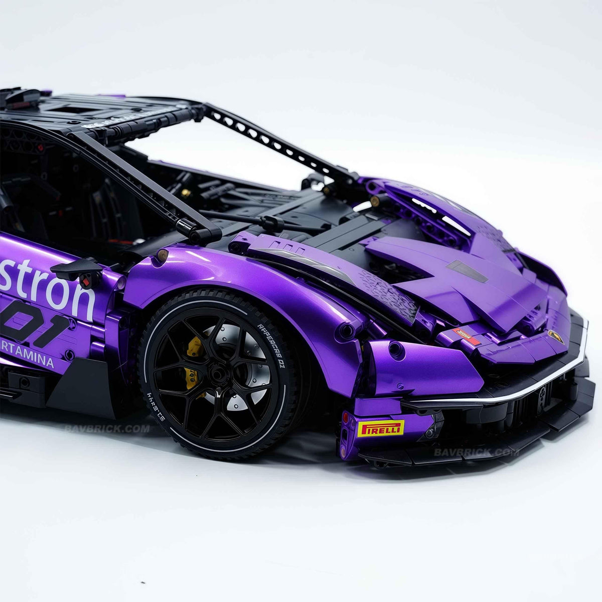 Trilumity Building Block Set: 1: 8 The Ultimate Italian Track-Only V12 Hypercar, Amethyst Limited Edition (4100+Piece)