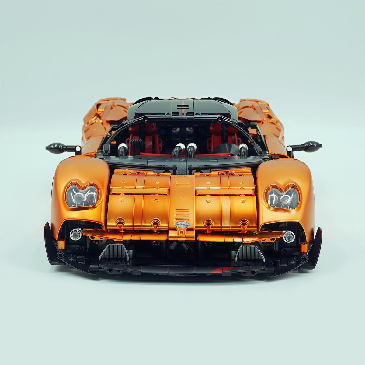 Trilumity Building Block Set: 1:8 The Ultimate Pagani Utopia Supercar | Customized Orange Gold V12 Italian Exotic (3314Piece)