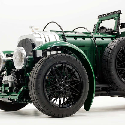 Trilumity Motorized Building Block Set: 1:8 Bentley Blower Junior | Vintage Aesthetic City Car Set (3918+-Piece)