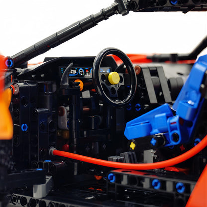 Trilumity Motorized Building Block Set: 1:8 Xx Track Hybrid Red Edition, The Ultimate Supercar, More Than 12 Features Restored(4100-Piece)