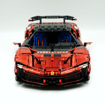 Trilumity Motorized Building Block Set: 1:8 Xx Track Hybrid Red Plating Limited Color, The Ultimate Supercar, More Than 12 Features