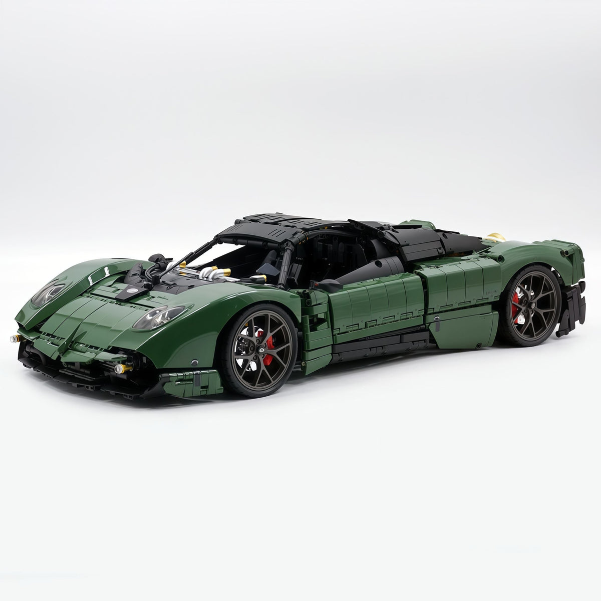 Trilumity Building Block Set: 1:8 Pagani Utopia Custom Avocado Green Paint – The Ultimate V12 Italian Hypercar (4688-Piece)