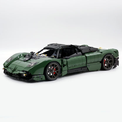 Trilumity Building Block Set: 1:8 Pagani Utopia Custom Avocado Green Paint – The Ultimate V12 Italian Hypercar (4688-Piece)