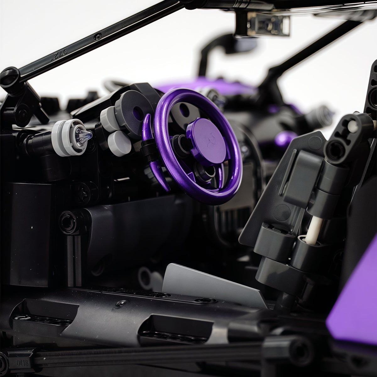 Trilumity Building Block Set: 1: 8 Pagani Huayra Bc Violet Paint finish Customized Ultimate Edition (4708-Piece)