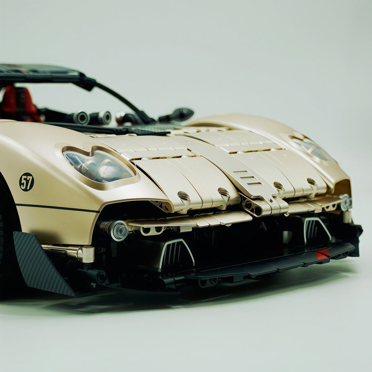 Trilumity Building Block Set: 1:8 The Ultimate Pagani Utopia Supercar | Limited Edition Champagne Gold V12 Italian Exotic (3314Piece)